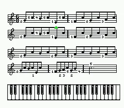Miracle Piano Teaching System gameplay screenshot on Genesis