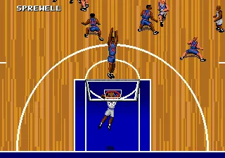 NBA Action '95 starring David Robinson gameplay screenshot on Genesis