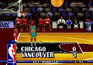 NBA Hangtime gameplay screenshot on Genesis