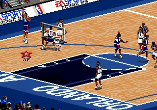 NBA Live 96 gameplay screenshot on Genesis
