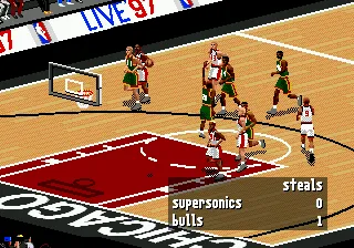 NBA Live 97 gameplay screenshot on Genesis