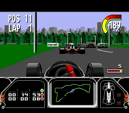 Newman/Haas IndyCar featuring Nigel Mansell gameplay screenshot on Genesis