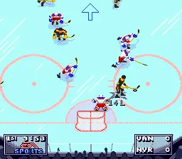 NHL 95 gameplay screenshot on Genesis
