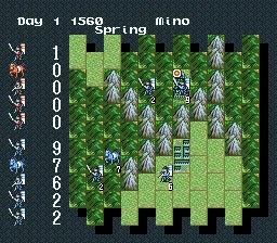 Nobunaga's Ambition gameplay screenshot on Genesis