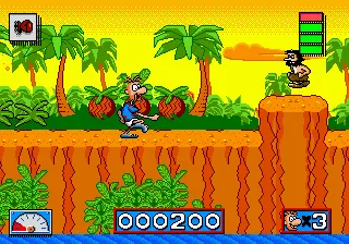 Normy's Beach Babe-O-Rama gameplay screenshot on Genesis