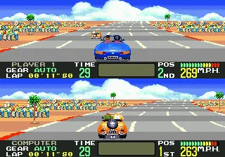 OutRunners gameplay screenshot on Genesis