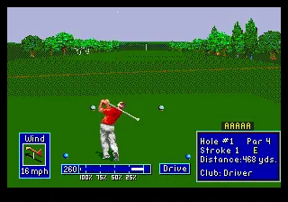 PGA European Tour gameplay screenshot on Genesis