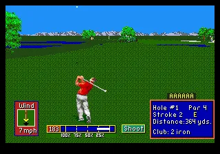 PGA Tour Golf II gameplay screenshot on Genesis