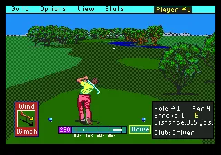 PGA Tour Golf gameplay screenshot on Genesis