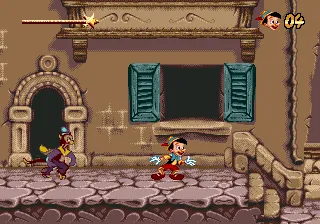 Pinocchio gameplay screenshot on Genesis