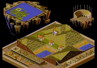 Populous II: Trials of the Olympian Gods gameplay screenshot on Genesis