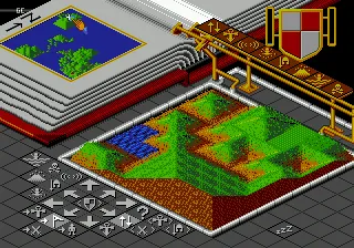 Populous gameplay screenshot on Genesis