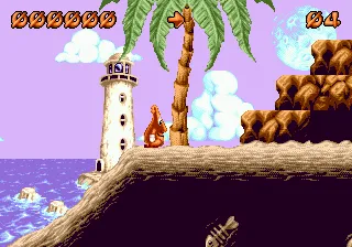 Puggsy gameplay screenshot on Genesis