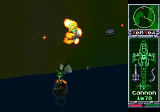 Red Zone gameplay screenshot on Genesis