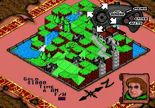 Rings of Power gameplay screenshot on Genesis