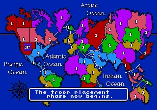 Risk gameplay screenshot on Genesis