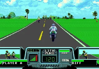 Road Rash 3 gameplay screenshot on Genesis