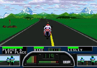 Road Rash II gameplay screenshot on Genesis