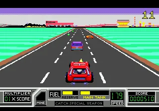 RoadBlasters gameplay screenshot on Genesis