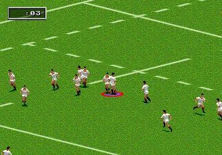 Rugby World Cup 95 gameplay screenshot on Genesis