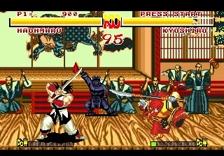 Samurai Shodown gameplay screenshot on Genesis
