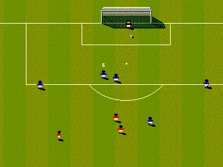Sensible Soccer gameplay screenshot on Genesis