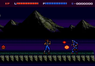 Shadow Blasters gameplay screenshot on Genesis