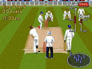 Shane Warne Cricket gameplay screenshot on Genesis
