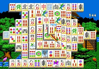 Shanghai II: Dragon's Eye gameplay screenshot on Genesis