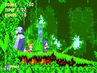 Sonic & Knuckles + Sonic The Hedgehog 2 + Sonic The Hedgehog 3 gameplay screenshot on Genesis