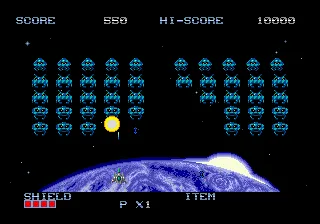 Space Invaders '91 gameplay screenshot on Genesis