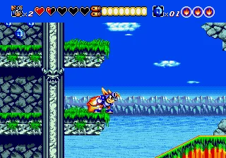 Sparkster: Rocket Knight Adventures 2 gameplay screenshot on Genesis