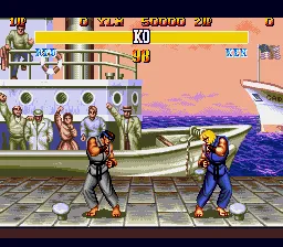 Street Fighter II: Champion Edition gameplay screenshot on Genesis