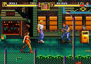 Streets of Rage 2 gameplay screenshot on Genesis