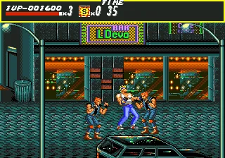 Streets of Rage gameplay screenshot on Genesis