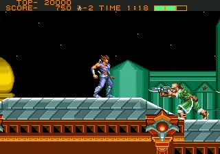 Strider gameplay screenshot on Genesis
