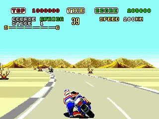 Super Hang-On gameplay screenshot on Genesis