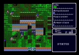 Super Hydlide gameplay screenshot on Genesis