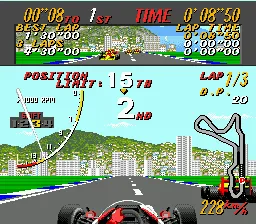 Super Monaco GP gameplay screenshot on Genesis