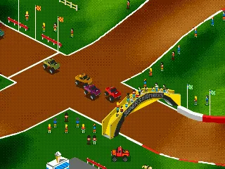 Super Skidmarks gameplay screenshot on Genesis