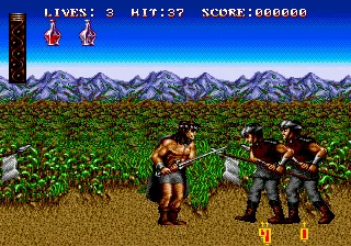 Sword of Sodan gameplay screenshot on Genesis