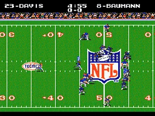 Tecmo Super Bowl gameplay screenshot on Genesis