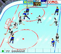 Tecmo Super Hockey gameplay screenshot on Genesis