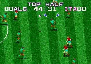Tecmo World Cup '92 gameplay screenshot on Genesis