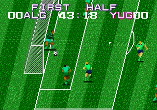 Tecmo World Cup gameplay screenshot on Genesis