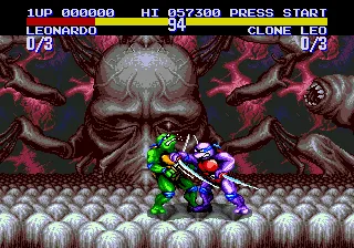 Teenage Mutant Hero Turtles: Tournament Fighters gameplay screenshot on Genesis