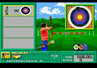 The Games: Summer Challenge gameplay screenshot on Genesis