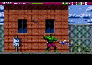The Incredible Hulk gameplay screenshot on Genesis