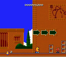 The NewZealand Story gameplay screenshot on Genesis