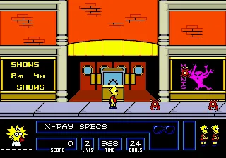 The Simpsons: Bart vs. the Space Mutants gameplay screenshot on Genesis